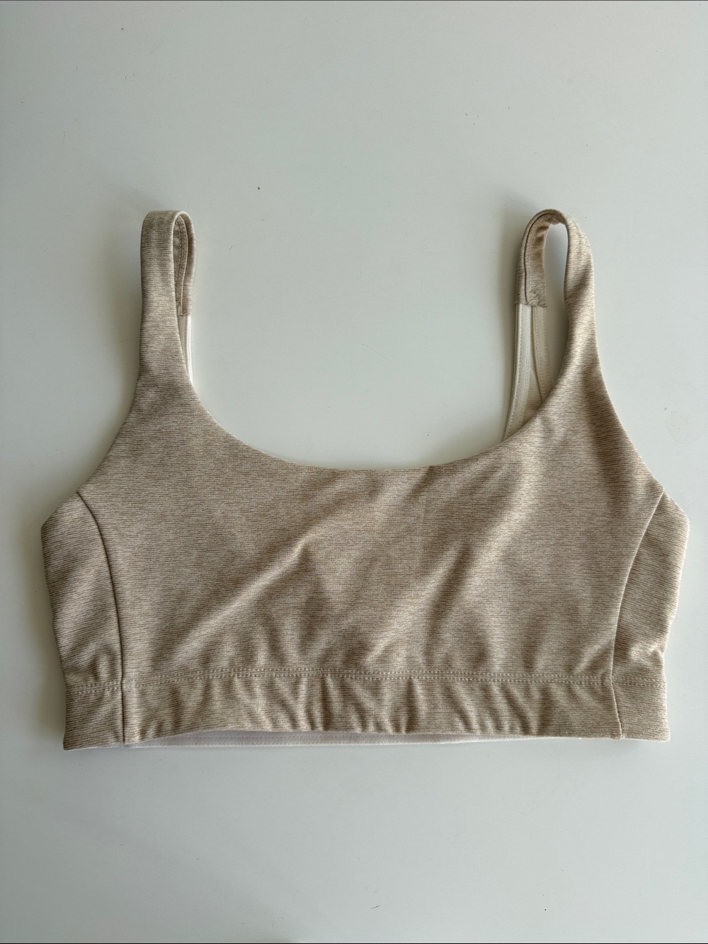 Outdoor Voices Beige Scoop Bralette - Neutral Seamless Support
